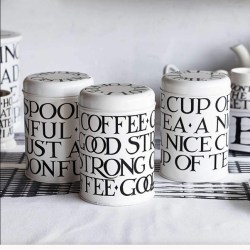 BT2900n Coffee Tea Sugar Caddies - Emma Bridgewater - Black Toast